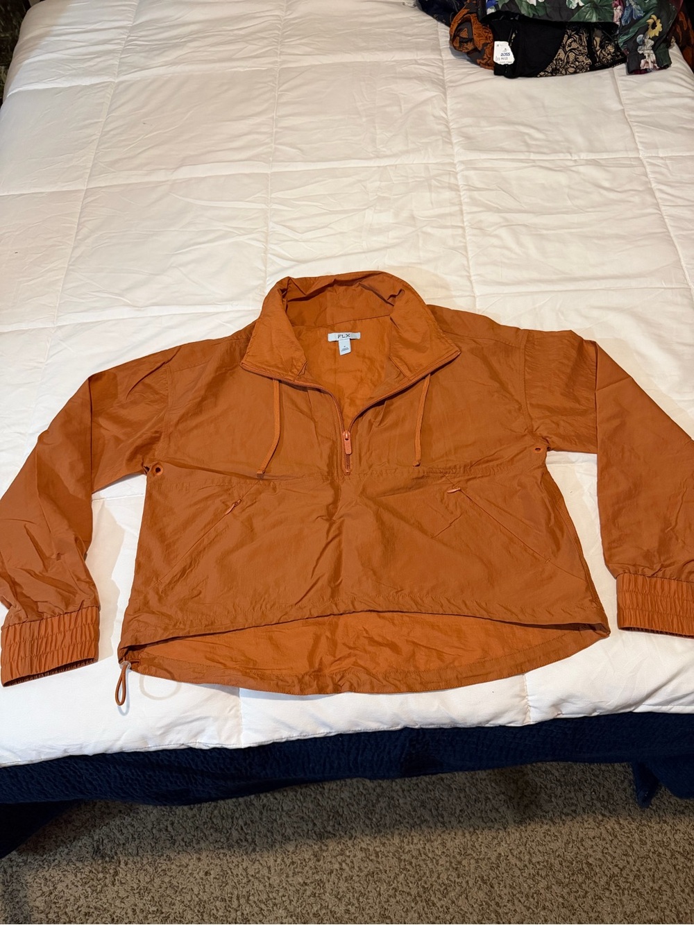 Women's Rust Orange Pullover Bomber Jacket